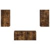 vidaXL Tv-meubelset Wandgemonteerd 2 pcs Gerookt eiken Bewerkt hout