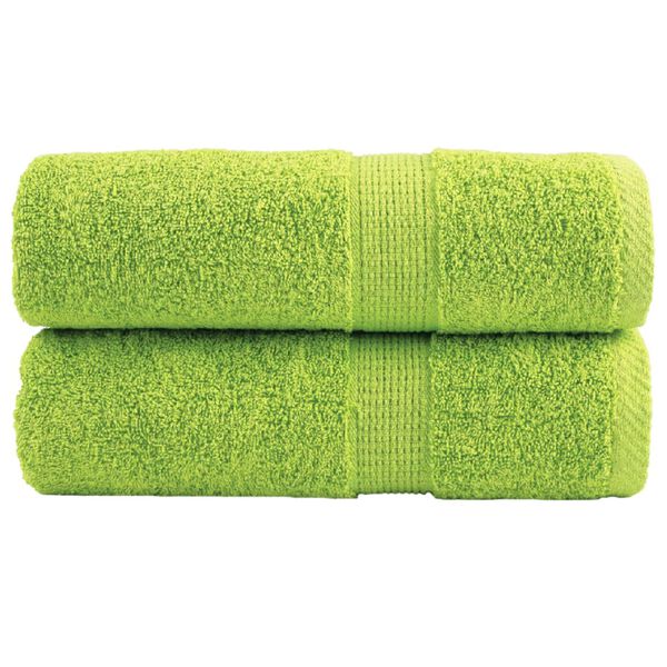 vidaXL Premium washandjes SOLUND 2 st appelgroen 30x30 cm 600 g/m2