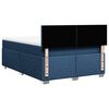 vidaXL Boxspring met matras stof blauw 160x200 cm