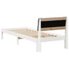 vidaXL Bedframe Wit en lichtgrijs 75 x 190 cm Massief grenenhout