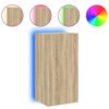 vidaXL Tv-wandmeubel met LED-verlichting 40,5x35x80 cm sonoma eiken