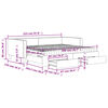 vidaXL Slaapbank met onderschuifbed en lades 100x200 cm stof crème
