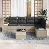 vidaXL Tuin Sofa Set 6 pcs Lichtgrijs poly rattan
