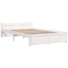 vidaXL Bedframe massief hout wit 120x200 cm