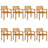 vidaXL Tuinstoelen 8 st 59x55x85 cm massief acaciahout