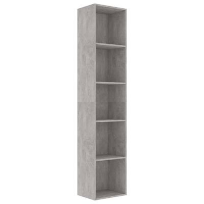 vidaXL Boekenkast 40x30x189 cm spaanplaat betongrijs