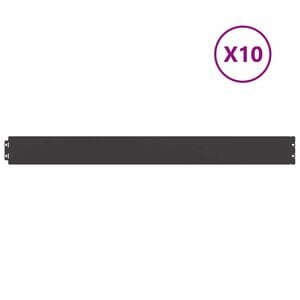 vidaXL Gazonranden 10 st 10x103 cm koudgewalst staal zwart