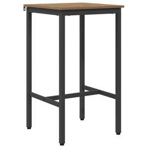 vidaXL Bartafel 52 x 52 x 90 cm Bewerkt hout Artisanaal eiken