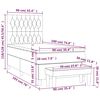vidaXL Boxspring met matras fluweel roze 90x190 cm