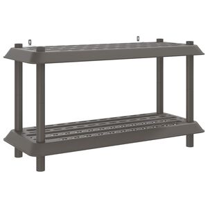 vidaXL Plankenunit 2-laags 100 x 40 x 55,5 cm PP Lichtgrijs