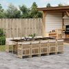 vidaXL 11-delige Tuinset met kussens poly rattan beige