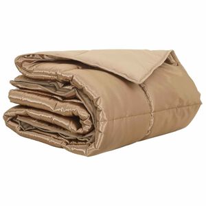 vidaXL Zomer Dekbed Goud 135 x 200 cm Satijn en Microfiber