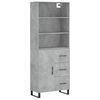 vidaXL Hoge kast 69,5x34x180 cm bewerkt hout betongrijs
