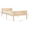 vidaXL Bedframe massief grenenhout 100x200 cm