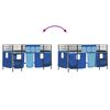 vidaXL Loftbedframe voor Kinderen met Gordijnen Zwart en Blauw