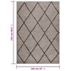 vidaXL Vloerkleed shaggy hoogpolig 160x230 cm beige en antracietkleur