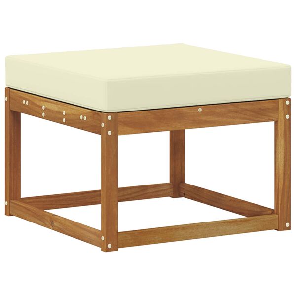 vidaXL Buiten bankenset 6 pcs Natuurlijk en Cr&egrave;me Bewerkt hout