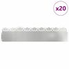 vidaXL Gazonranden 20 pcs Zilver 103 x 0,05 x 22 cm