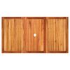 vidaXL Tuintafel 140x80x75 cm poly rattan en acaciahout grijs