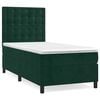 vidaXL Boxspring met matras fluweel donkergroen 80x200 cm