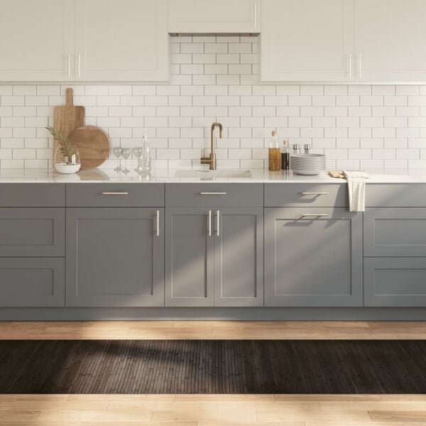 vidaXL Vloerkleed rechthoekig 70x400 cm bamboe donkerbruin