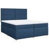 vidaXL Boxspring met matras stof blauw 200x200 cm