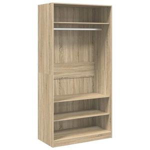vidaXL Kledingkast 100x50x200 cm bewerkt hout sonoma eikenkleurig