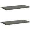 vidaXL Bank Kussens SOEST 2 st 100% Polyester Grijs 120 x 50 x 5 cm