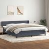 vidaXL Boxspring met matras fluweel donkergrijs 180x210 cm