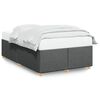 vidaXL Bedframe zonder matras 120x190 cm stof donkergrijs