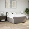 vidaXL Boxspring met matras stof taupe 160x200 cm