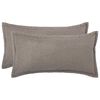 vidaXL Kussensloop 2 pcs HOUTEN Lichtgrijs 40 x 70 cm Boucl&eacute;