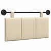 vidaXL Hangend Hoofdeinde Wandgemonteerd Cr&egrave;me 100 x 55 x 5 cm Stof