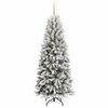 vidaXL Kunstkerstboom Wit 210 cm PVC en Plastic en Staal en PE