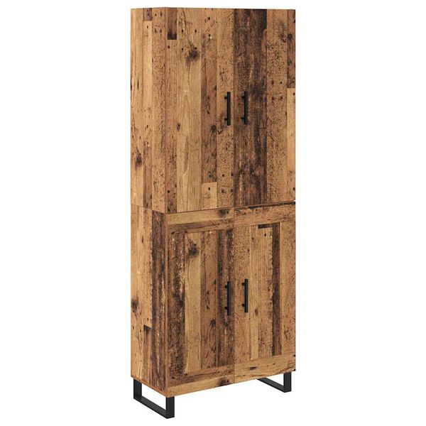 vidaXL Hoge kast 2 pcs Oud Hout 69,5 x 34 x 180 cm