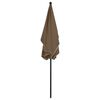 vidaXL Parasol met paal 210x140 cm taupe