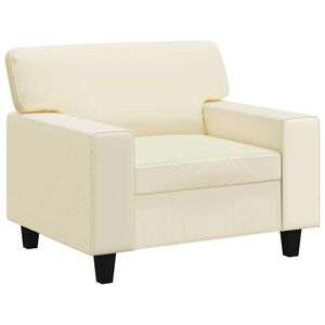 vidaXL Fauteuil 60 cm kunstleer cr&egrave;mekleurig