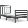 vidaXL Bedframe massief hout grijs 90x190 cm