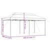 vidaXL Partytent inklapbaar pop-up 580x292x315 cm bordeauxrood
