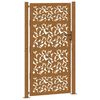vidaXL Poort met bladontwerp 100x200 cm weervast staal