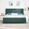 vidaXL Boxspringbed met matras Donkergroen 200 x 200 cm Polyester