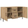 vidaXL Dressoir 100x36x60 cm bewerkt hout artisanaal eikenkleurig