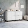 vidaXL Dressoirs 2 st 60x35x70 cm bewerkt hout hoogglans wit
