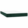 vidaXL Boxspring met matras en LED fluweel donkergroen 120x200 cm