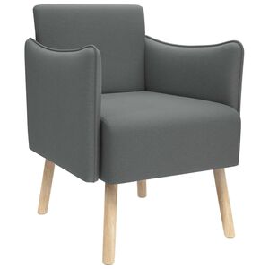 vidaXL Accentstoel Donkergrijs Stof