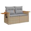 vidaXL Tuin Sofa Set met kussen 11 pcs beige en lichtgrijs