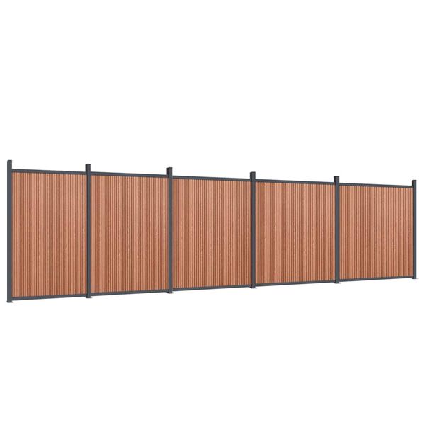vidaXL Schuttingpaneel 872x186 cm HKC bruin