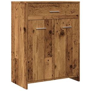 vidaXL Badkamerkast 60x33x80 cm bewerkt hout oud houtkleurig