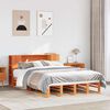 vidaXL Bed met boekenkast zonder matras hout wasbruin 140x190 cm