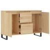 vidaXL Dressoir 101,5x35x70 cm bewerkt hout sonoma eikenkleurig